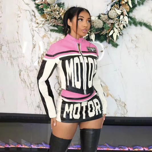 Two Piece Motorcycle Varsity Set
