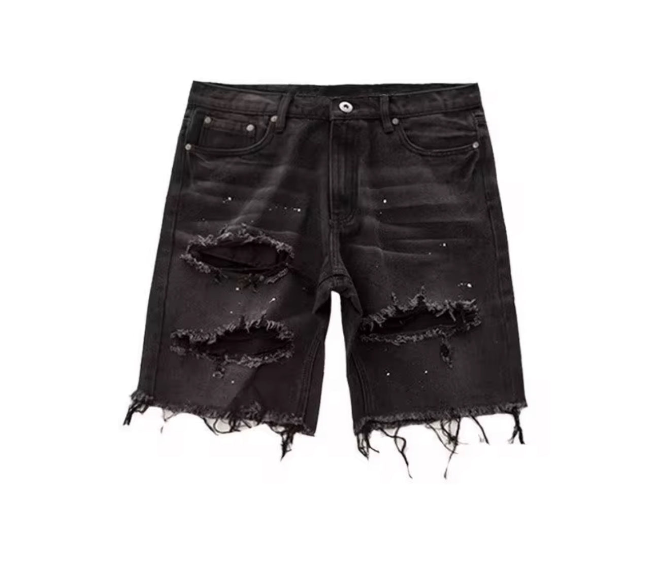 Denim Ripped Shorts