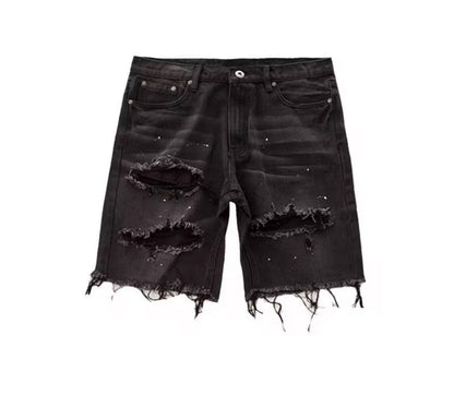 Denim Ripped Shorts