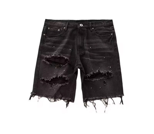 Denim Ripped Shorts
