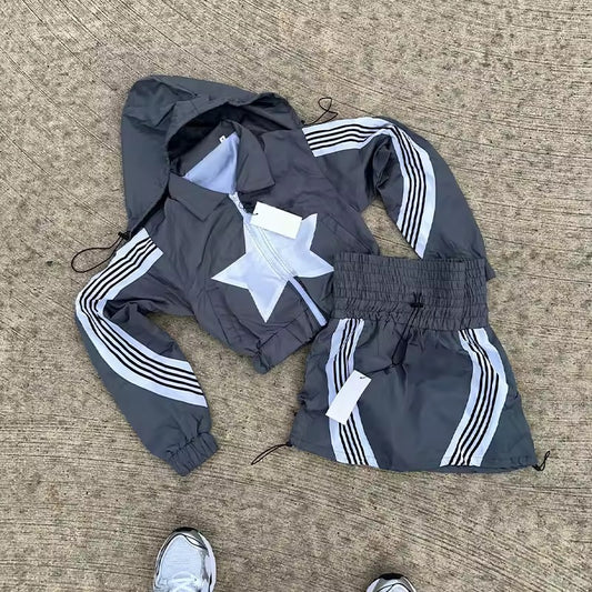 Two Piece Rockstar Skirt Set